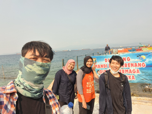 Field measurement at Pantai Tiska, Bandar Lampung