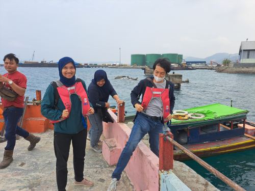 Field measurement at Pantai Tiska, Bandar Lampung