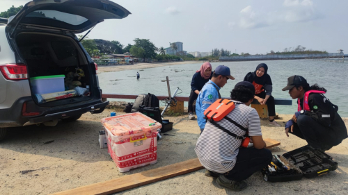 Field measurement at Pantai Tiska, Bandar Lampung